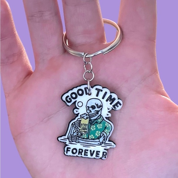 Skeleton Charm Keychain - Picture 1 of 3